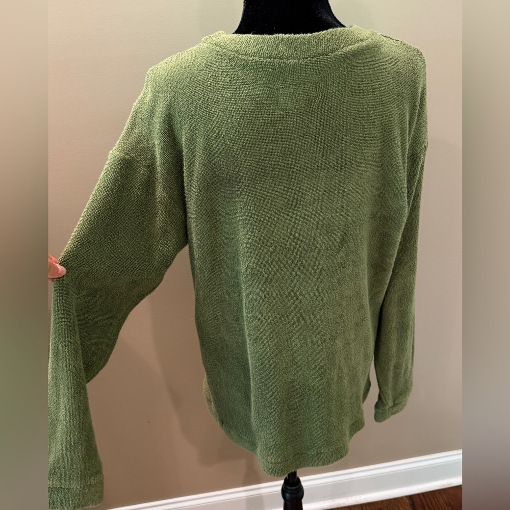 Men’s PROPERLY TIED Olive green Rag Crew sweatshirt- Size large - Picture 6 of 8